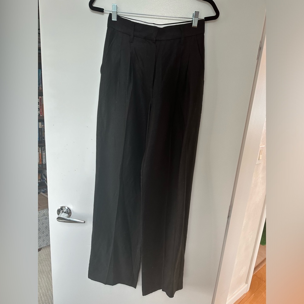 Aritzia Black Wide Leg Pants